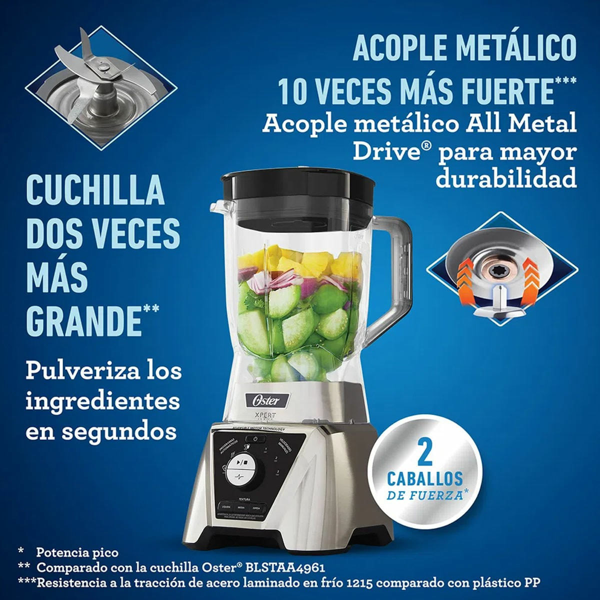 Xpert Pro Licuadora Oster Xpert Series Con Procesador De Alimentos
