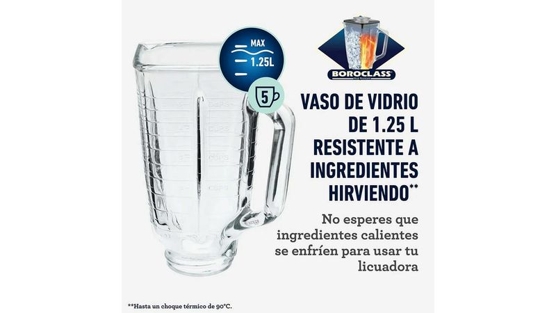 Licuadora Oster Clasica Acople Metalico Pica Hielo Pt 1.25 L