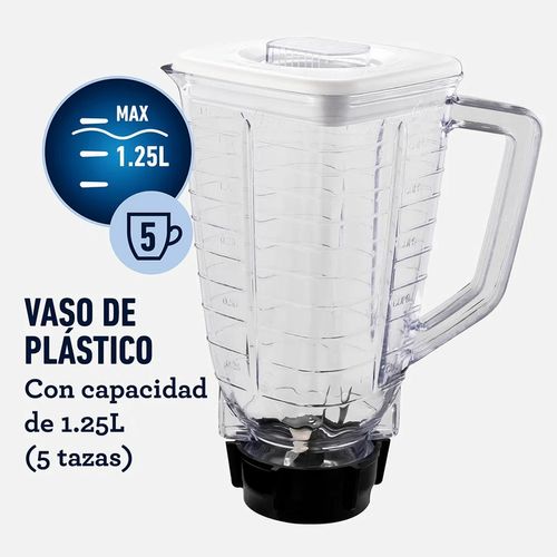 Licuadora Oster Pica Hielo Acople Metalico 1.25l Negra 550w