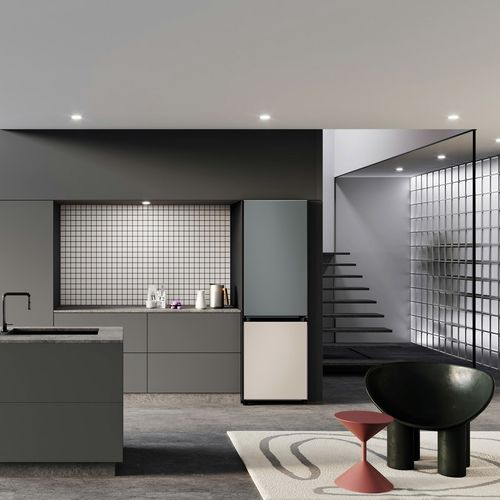 Heladera Samsung Bespoke 328LTS Mixed Satin Gray-Beige