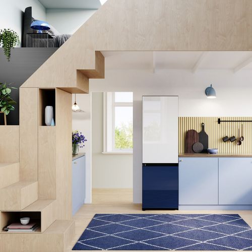Heladera Samsung Bespoke 328LTS Mixed Clean White-Glam Navy