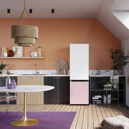 Heladera Samsung Bespoke 328LTS Mixed Clean White- Glam Pink