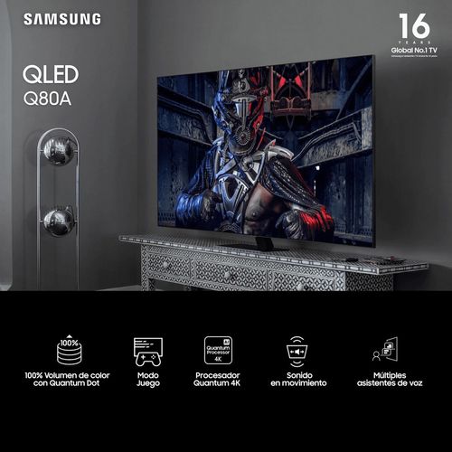 Smart Tv Samsung 65" 4K Qled Q80A Hdr Quantum Processor IA