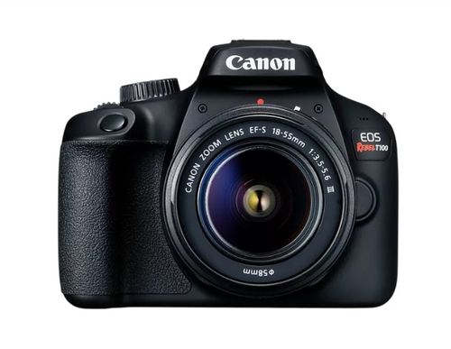 Camara Canon Rebel T100 18-55 DCIII USCAN y Lente EF75-300M