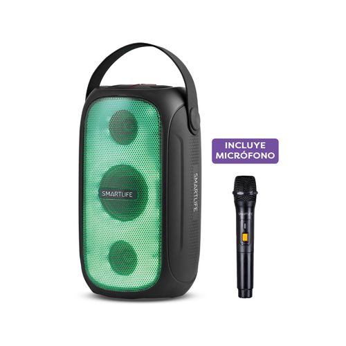 Parlante Bluetooth Smartlife Portatil IPX5 55W TWS RGB Negro