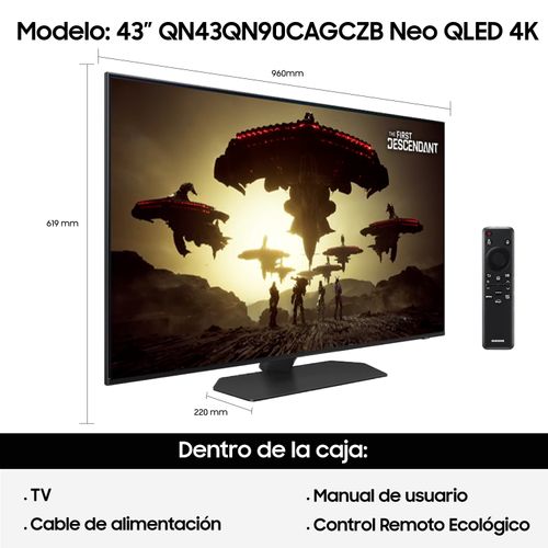 Smart TV Samsung 43 Neo QLED Neural Quatum 4K QN90C