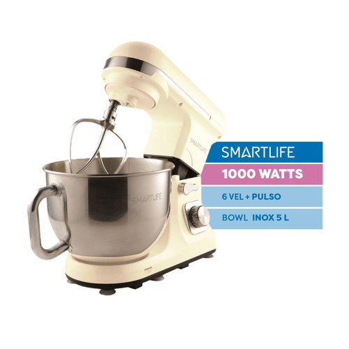 Batidora Planetaria Smartlife Bowl Inoxidable 5 L 6 Vel 1000 W Bei