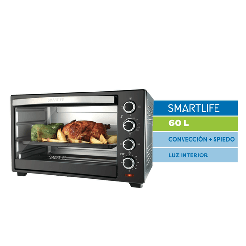 Horno de Mesa Eléctrico con Spiedo 60 Litros SL-TOR060PN
