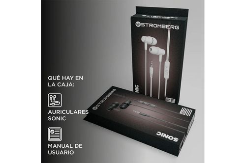 Auriculares In Ear Stromberg Con Micrófono Sonic Blanco