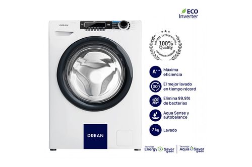 Lavarropas Carga Frontal Inverter Drean 7kg LFDR0710SBO Blanco