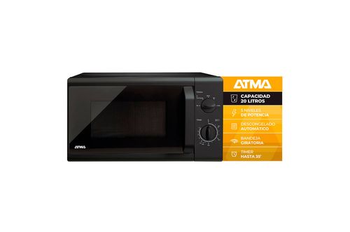 Horno Microonda Atma 20Lts MATRB20AN Negro