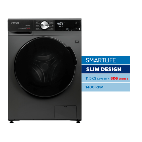 Lavasecarropas Smartlife SL-WDI11581400G Inverter 11.5KG 1400RPM Gris