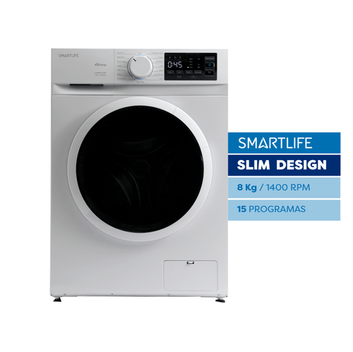 Lavarropas Smartlife SL-WMI081400W Inverter 8Kg Blanco