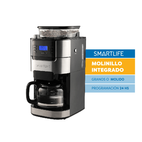 Cafetera De FIiltro Smartlife Con Molinillo SL-CMDG1025