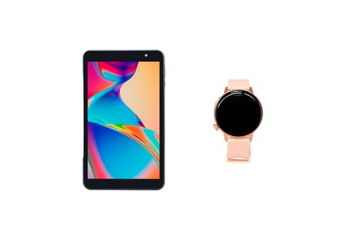 Tablet Kassel SK3501 8” 64GB 3GB Android 13 Negro + SmartWatch Rosa