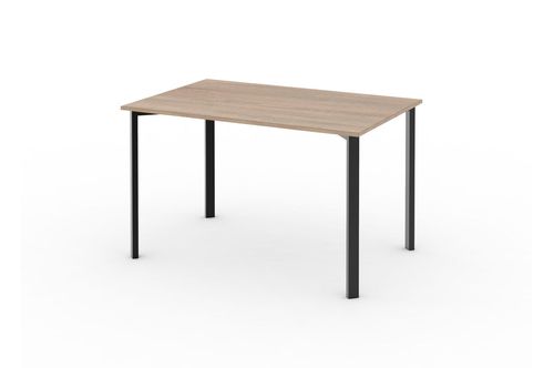 Combo Mesa Milano 1,20M + 4 Sillas Bolonia Dielfie Negro Roble