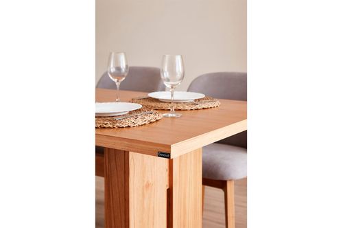 Mesa Base Central Genoud 160x90 cm Roble