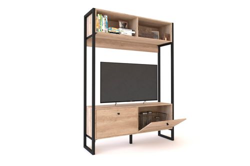 Modular Steel TV 50” Delos DST06 1,30M Roble Nebraska Natural