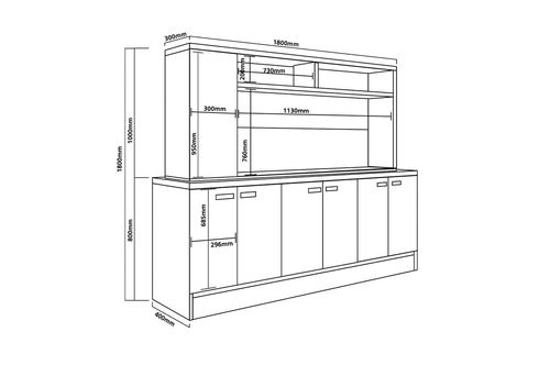 Modular TV 55” Luton Delos DL858 1,78M Roble Nebraska