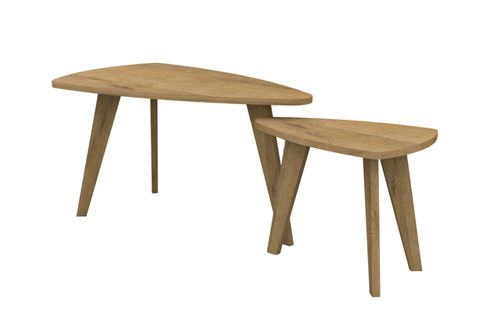SET 2 MESA DE LIVING ROBLE MUEBLES GACELA