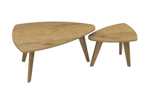 SET 2 MESA DE LIVING ROBLE MUEBLES GACELA