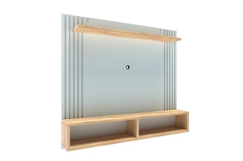 Panel Varillado TV 43” Delos DRO01 1,40M Roble Nebraska Blanco