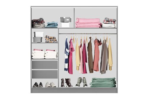 Placard Corrediza Suave 3151 Venecia 1.82x1.84mts Orlandi