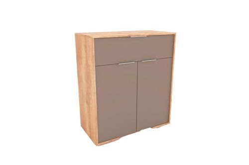 Comoda Dúo Delos DLD03 1 Cajón 2 Puertas Roble Gris Cubanita