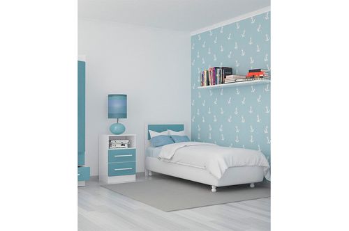 Mesa de Luz Infantil Delos DJ120 2 Caj Azul