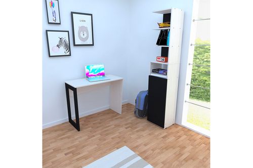 Escritorio Estudio IEE90 Guatambu/Negro 0.90mts Piro Muebles