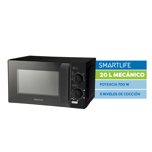 Microondas Smartlife Mecanico SL-MWO20MMB Negro 20L