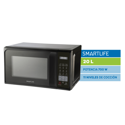 Microondas Smartlife Digital SL-MWO20MDB Negro 20L