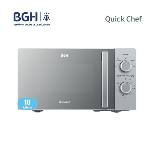 Microondas BGH Mecánico 18L Silver Espejado B118MS25