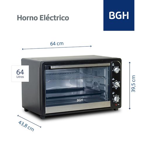 Horno Eléctrico BGH 64 litros BHE65M19N