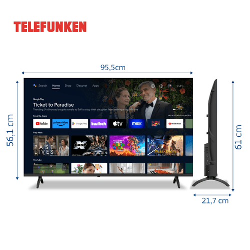 Smart TV Full HD 43" TELEFUNKEN ANDROID TK4325FS5A