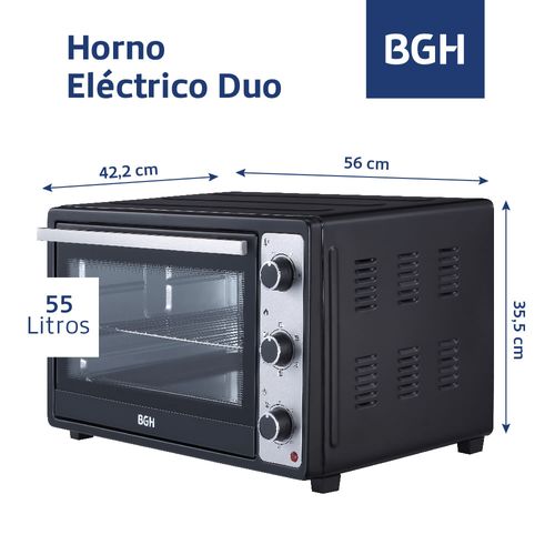 Horno Eléctrico BGH 55 litros DUO BHE55M23N