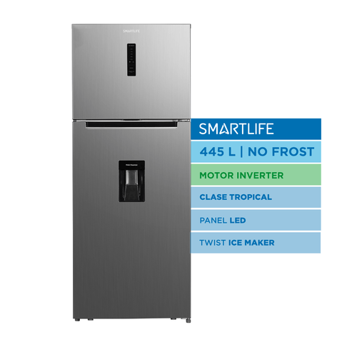 Heladera Smartlife RNF460SDINV con Dispenser No Frost Inverter Dig 445L