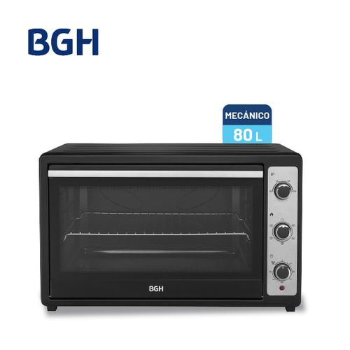 Horno Eléctrico BGH 80 Litros Mecánico Negro BHE80M25I