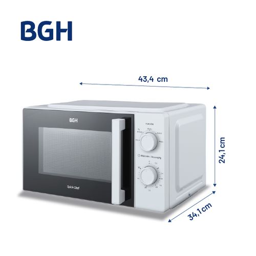 Microondas BGH Mecánico 18L Blanco B118MB25