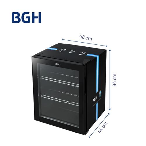 Frigobar Cervecero BGH 60L Display Digital Negro