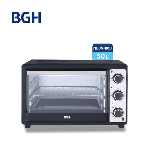 Horno Eléctrico BGH Mécanico Negro 30 Litros