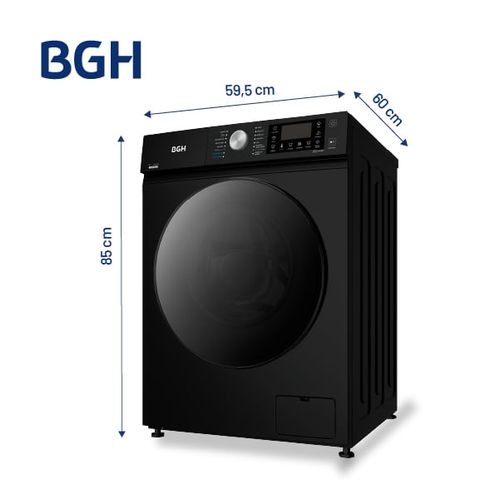 Lavarropas BGH Inverter Carga Frontal Negro 9kg