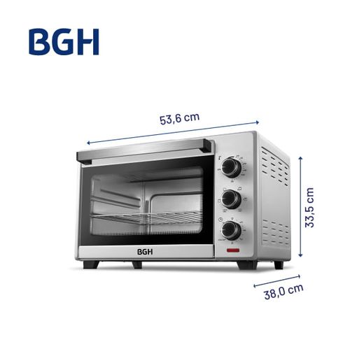 Horno Eléctrico BGH Mécanico Silver 35 Litros