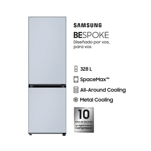 Heladera Samsung Bespoke 328L Satin SkyBlue