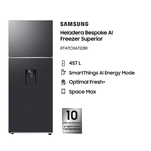 Heladera Samsung RT47CG6722B1 Inverter 462 L Black Dispenser