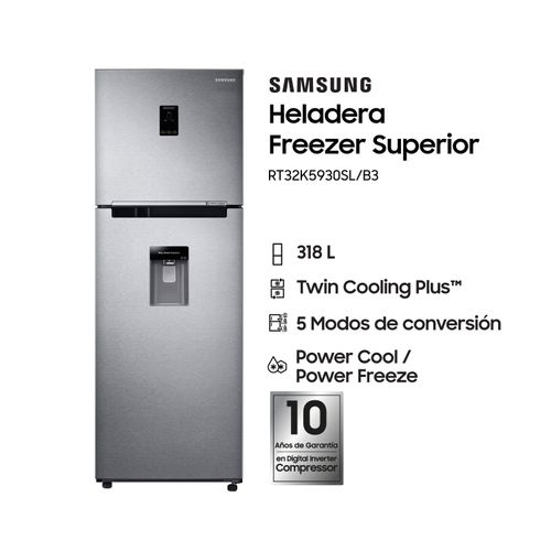 Heladera Samsung Freezer Sup Twin Cooling Plus Inverter 330l
