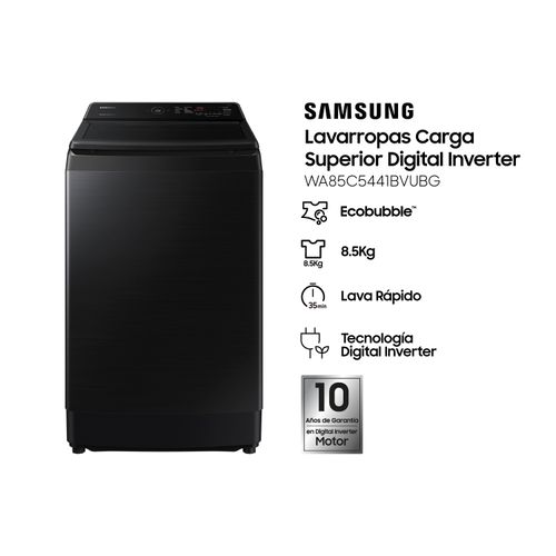 Lavarropas Samsung WA85C5441BVUBG 8.5KG Black Inverter