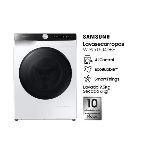 Lavasecarropas Samsung 9.5/6kg Control IA Inverter Blanco