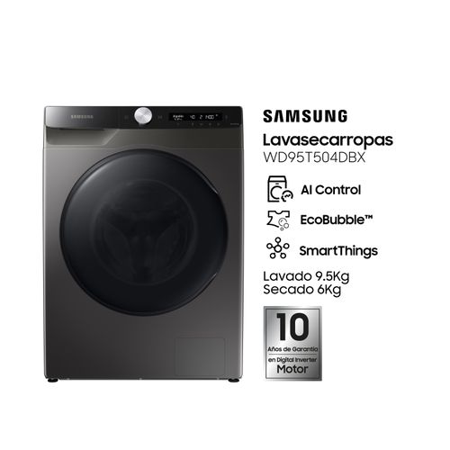 Lavasecarropas Samsung 9.5/6kg Control IA Inverter Gris