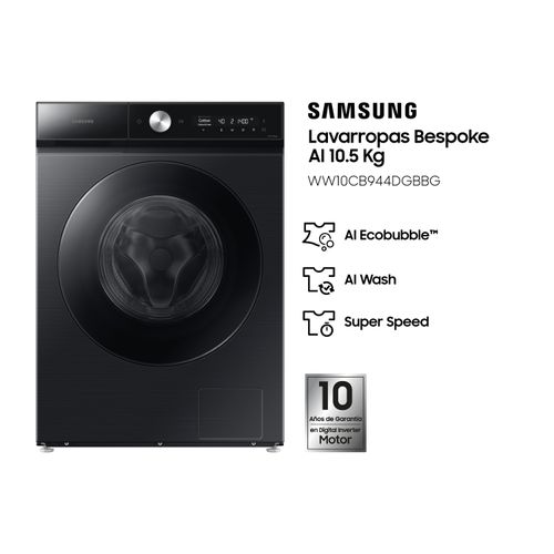 Lavarropas Samsung Bespoke IA 10.5 Kg Black